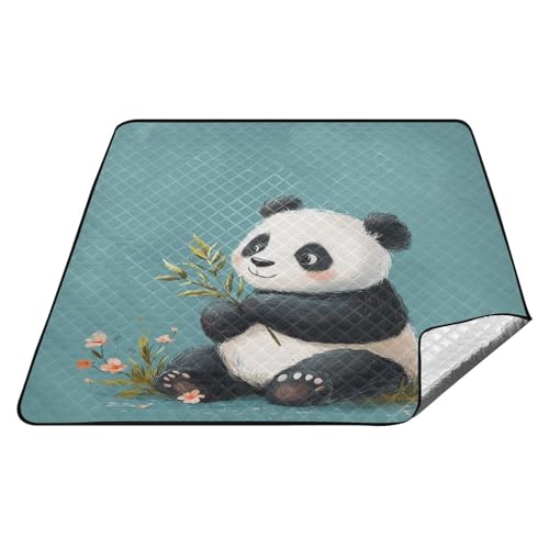 Cartoon-Panda-Decke, wasserdicht, für den Außenbereich, tragbar, für Rasen, tragbare Picknickdecke für Familie, Konzert, Manta, Picknick, undurchlässig Cartoon-Panda-Decke, wasserdicht, für den Außenbereich, tragbar, für Rasen, tragbare Picknickdecke für Familie, Konzert, Manta, Picknick, undurchlässig von tplaotee