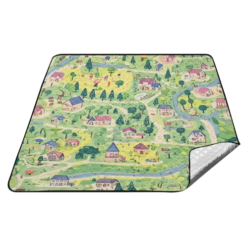 Castel Pastell Kinderliche, verträumte wasserdichte Picknickdecke, groß, Outdoor, Party, wasserdichte Decke für Erwachsene, Konzertdecke, Tapete de Picknick Castel Pastell Kinderliche, verträumte wasserdichte Picknickdecke, groß, Outdoor, Party, wasserdichte Decke für Erwachsene, Konzertdecke, Tapete de Picknick von tplaotee