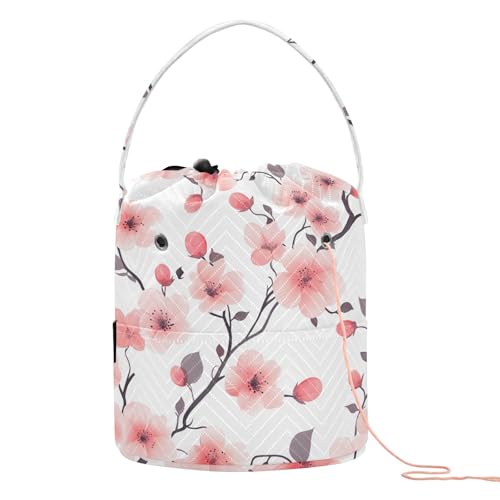 Fresh Style Kirschblüten-Blume, rosa Häkeltaschen, Häkelnadeletui, tragbar, für Nadelhalter, Häkelzubehör Fresh Style Kirschblüten-Blume, rosa Häkeltaschen, Häkelnadeletui, tragbar, für Nadelhalter, Häkelzubehör von tplaotee