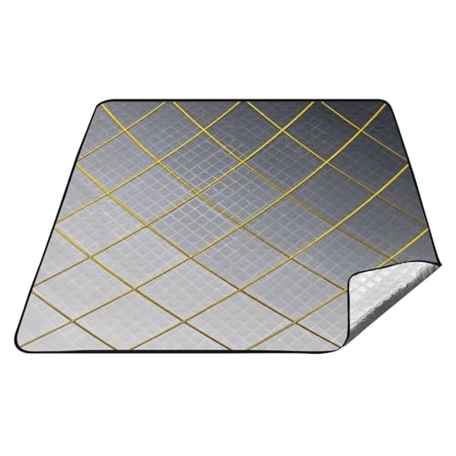 Goldgitter-Gradient, grauer Würfel, wasserdicht, Strand-Essentials, große Rasen-Wanderdecke für Boden, Frühling, Geschenke, Manta, Para, Picknick Goldgitter-Gradient, grauer Würfel, wasserdicht, Strand-Essentials, große Rasen-Wanderdecke für Boden, Frühling, Geschenke, Manta, Para, Picknick von tplaotee