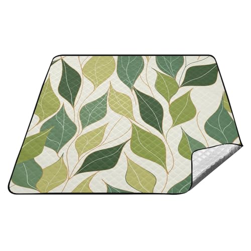 Grüne Blätter, wasserdichtes Picknickkorb-Set, wasserabweisend, Strand, Reisen, Picknickdecke für Gras, Paare, Geschenk, Tapete de Picknick Grüne Blätter, wasserdichtes Picknickkorb-Set, wasserabweisend, Strand, Reisen, Picknickdecke für Gras, Paare, Geschenk, Tapete de Picknick von tplaotee