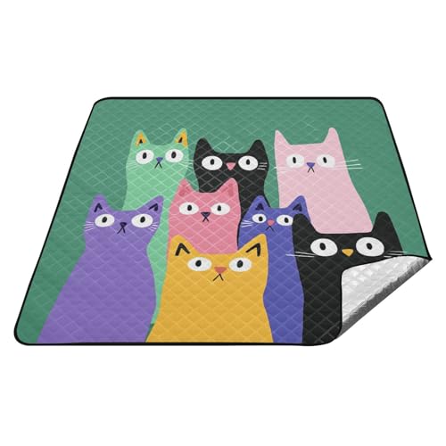 Grüne Katze, lustig, wasserdicht, Picknick-Tisch, XXL, Strand-Picknick-Zubehör, Outdoor, für Damen, Konzertdecke, Cobijas para la playa Grüne Katze, lustig, wasserdicht, Picknick-Tisch, XXL, Strand-Picknick-Zubehör, Outdoor, für Damen, Konzertdecke, Cobijas para la playa von tplaotee