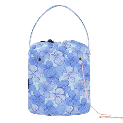 Häkelgarn-Tasche mit Löchern für Häkelgarn, Blumenmuster, Landhausstil, Cartoon-Stil, Häkelgarn, Zubehör Häkelgarn-Tasche mit Löchern für Häkelgarn, Blumenmuster, Landhausstil, Cartoon-Stil, Häkelgarn, Zubehör von tplaotee