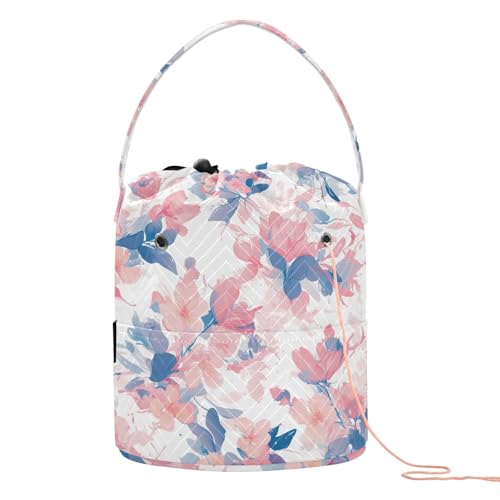 Häkelnadeltasche, abstrakte Aquarell-Blume, hellkorallenblau, Häkelnadel, tragbar, für Reisen, Häkelzubehör Häkelnadeltasche, abstrakte Aquarell-Blume, hellkorallenblau, Häkelnadel, tragbar, für Reisen, Häkelzubehör von tplaotee