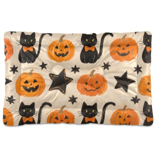 Hunde-Schlafmatratze, waschbar, weich, bequem, rutschfeste Unterseite, für mittelgroße und große Hunde, 91,4 x 61 cm, Gelb von tplaotee