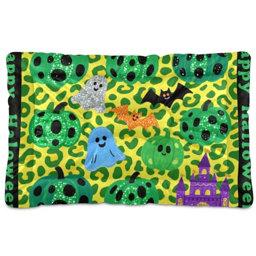 Hunde- und Katzenbett mit Leopardenmuster, waschbar, weich, bequem, rutschfeste Unterseite, für große, mittelgroße und kleine Hunde, 91,4 x 61 cm Hunde- und Katzenbett mit Leopardenmuster, waschbar, weich, bequem, rutschfeste Unterseite, für große, mittelgroße und kleine Hunde, 91,4 x 61 cm von tplaotee