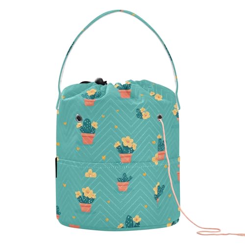 Kleine Blumen und kleine Kaktus-Häkeltaschen, Garntasche, Organizer, tragbar für Häkelhalter, Häkelzubehör Kleine Blumen und kleine Kaktus-Häkeltaschen, Garntasche, Organizer, tragbar für Häkelhalter, Häkelzubehör von tplaotee