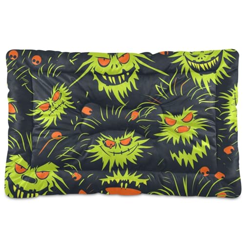 Living Dead Green Halloween-Hundebett, waschbar, rutschfest, weich, bequem, für mittelgroße und große Hunde, 91,4 x 61 cm von tplaotee