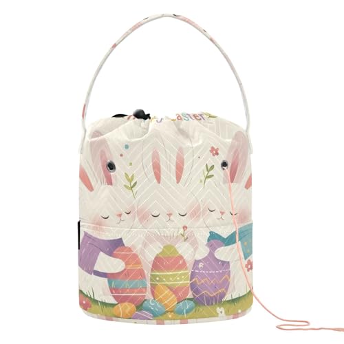 Oster-Häkeltasche mit Löchern für Strick, Häkeln, Häkeln, Organizer mit Löchern Oster-Häkeltasche mit Löchern für Strick, Häkeln, Häkeln, Organizer mit Löchern von tplaotee
