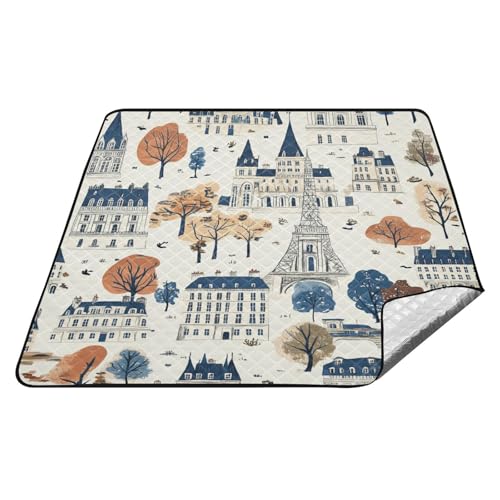 Paris Castel handliche, wasserdichte Picknickdecke, groß, für Picknick, Outdoor, Spielmatte für Boden, Picknickartikel, Tapete de Picknick Paris Castel handliche, wasserdichte Picknickdecke, groß, für Picknick, Outdoor, Spielmatte für Boden, Picknickartikel, Tapete de Picknick von tplaotee