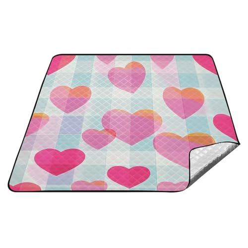 Pfirsichherzen Plaids Little Fresh wasserdichte Outdoor-Spielmatte, wasserabweisend, Rasen, Picknickdecke, groß für Erwachsene, Konzertdecke, alfombra para playa Pfirsichherzen Plaids Little Fresh wasserdichte Outdoor-Spielmatte, wasserabweisend, Rasen, Picknickdecke, groß für Erwachsene, Konzertdecke, alfombra para playa von tplaotee