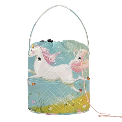 Running Lovely Unicorns Aufbewahrung, Häkeltasche, klein, tragbar für Häkelhalter, Strick-Organizer Running Lovely Unicorns Aufbewahrung, Häkeltasche, klein, tragbar für Häkelhalter, Strick-Organizer von tplaotee