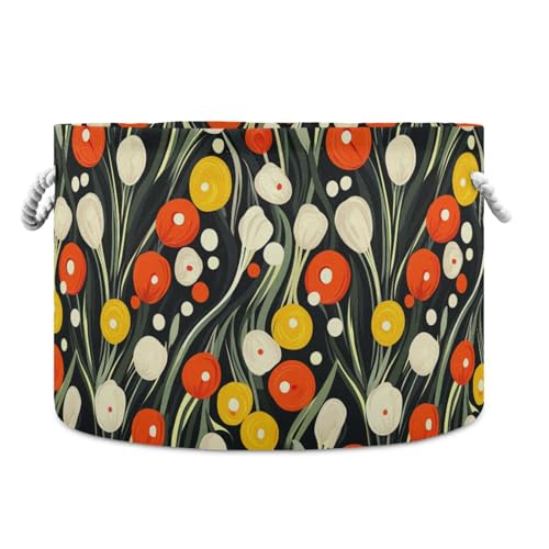 Scallions Aufbewahrungskorb mit Blumenmuster, französischer Kunst, Cartoon-Stil, zusammenklappbar und wasserdicht, Körbe für Regale mit stabilem Griff, große Behälter für Schreibtisch, Garage Scallions Aufbewahrungskorb mit Blumenmuster, französischer Kunst, Cartoon-Stil, zusammenklappbar und wasserdicht, Körbe für Regale mit stabilem Griff, große Behälter für Schreibtisch, Garage von tplaotee