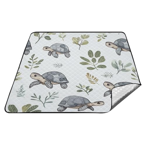 Schildkrötengraues Blatt, wasserdicht, Strandzubehör, tragbares Picknick-Zubehör, Outdoor, für Damen, Paare, Geschenk, Cobijas Para, Picknick Schildkrötengraues Blatt, wasserdicht, Strandzubehör, tragbares Picknick-Zubehör, Outdoor, für Damen, Paare, Geschenk, Cobijas Para, Picknick von tplaotee