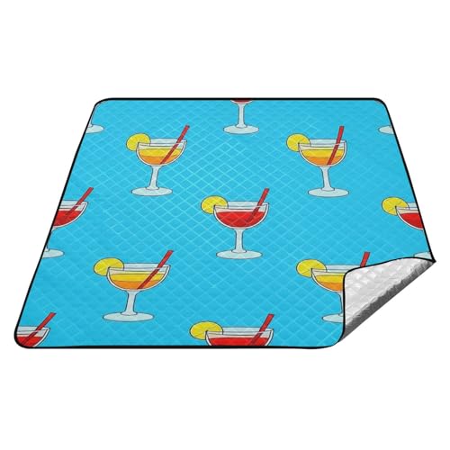 Sommer-Zitronen-Getränke-Blau, wasserdichte Picknickdecke, wasserabweisend, Outdoor-Campingteppich für 4 bis 6 Erwachsene, Frühlingsgeschenke, Manta, Para Dia de Campo Sommer-Zitronen-Getränke-Blau, wasserdichte Picknickdecke, wasserabweisend, Outdoor-Campingteppich für 4 bis 6 Erwachsene, Frühlingsgeschenke, Manta, Para Dia de Campo von tplaotee