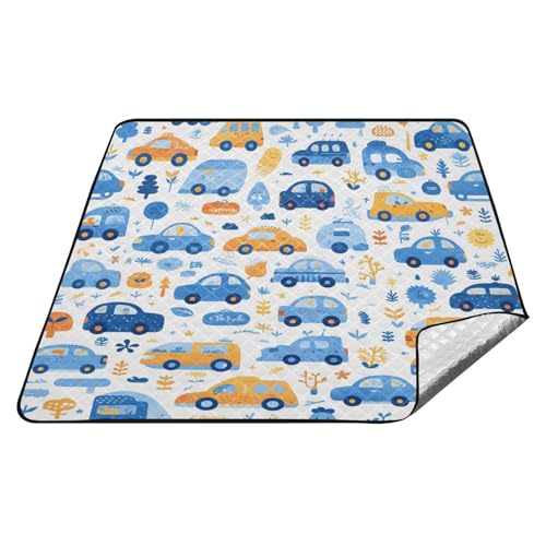 Spielzeugauto blau orange wasserdicht Picknickkorb Set XXL Rasen Wanderdecke für Familie Sommer Geschenk manta para la playa Spielzeugauto blau orange wasserdicht Picknickkorb Set XXL Rasen Wanderdecke für Familie Sommer Geschenk manta para la playa von tplaotee