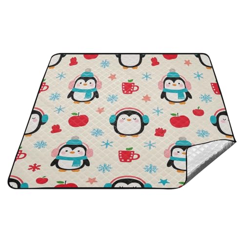 Winter-Pinguin-Pinguin, süßes wasserdichtes Picknick-Set, wasserabweisend, Picknickdecke für Familie, Paare, Geschenk, Manta, Para, Picknick Winter-Pinguin-Pinguin, süßes wasserdichtes Picknick-Set, wasserabweisend, Picknickdecke für Familie, Paare, Geschenk, Manta, Para, Picknick von tplaotee