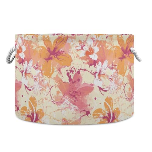 tplaotee Abstrakte Kunst, abstrakte Blumen, Aufbewahrungskorb, zusammenklappbar und wasserdicht, Speisekammerkörbe mit stabilem Griff, Taschen, Mini-Mülleimer für Garage, Schlafzimmer, Werkzeug von tplaotee