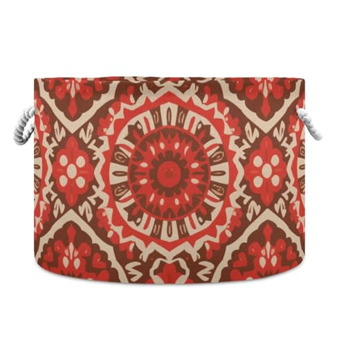 tplaotee Aufbewahrungskorb im Boho-Stil mit Vintage-Blumen, zusammenklappbar und wasserdicht, mit stabilem Griff, niedliche Aufbewahrung für Regale, Schuhe tplaotee Aufbewahrungskorb im Boho-Stil mit Vintage-Blumen, zusammenklappbar und wasserdicht, mit stabilem Griff, niedliche Aufbewahrung für Regale, Schuhe von tplaotee