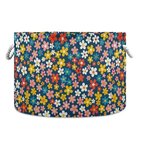 tplaotee Aufbewahrungskorb im Retro-Stil, blaue Blume, Landhausstil, faltbare und wasserdichte Aufbewahrungsbox mit stabiler Grifftasche, Dekorationsbehälter für Zimmer, Waschküche, Kleidung tplaotee Aufbewahrungskorb im Retro-Stil, blaue Blume, Landhausstil, faltbare und wasserdichte Aufbewahrungsbox mit stabiler Grifftasche, Dekorationsbehälter für Zimmer, Waschküche, Kleidung von tplaotee