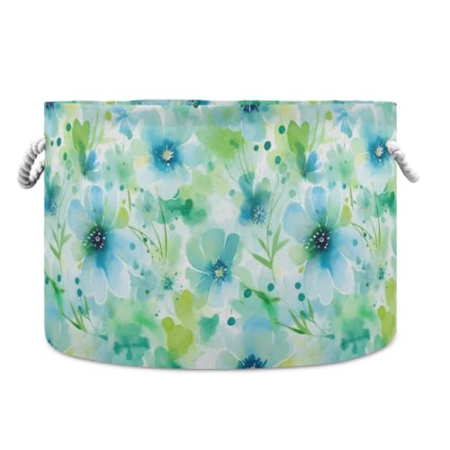 tplaotee Aufbewahrungskorb mit Aquarell-Blume, zusammenklappbar und wasserdicht, Stoffaufbewahrung mit stabilem Griff, Wannen für den Außenbereich, für Regal und Wohnmobil tplaotee Aufbewahrungskorb mit Aquarell-Blume, zusammenklappbar und wasserdicht, Stoffaufbewahrung mit stabilem Griff, Wannen für den Außenbereich, für Regal und Wohnmobil von tplaotee