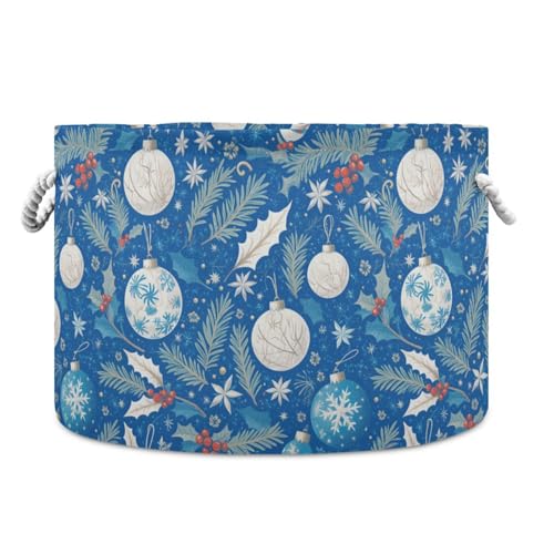 tplaotee Aufbewahrungskorb mit Stechpalmenglocke, zusammenklappbar und wasserdicht, Aufbewahrungsboxen mit stabiler Grifftasche, Dekobehälter für Speisekammer, Waschküche, Werkzeug, Blau und Weiß tplaotee Aufbewahrungskorb mit Stechpalmenglocke, zusammenklappbar und wasserdicht, Aufbewahrungsboxen mit stabiler Grifftasche, Dekobehälter für Speisekammer, Waschküche, Werkzeug, Blau und Weiß von tplaotee