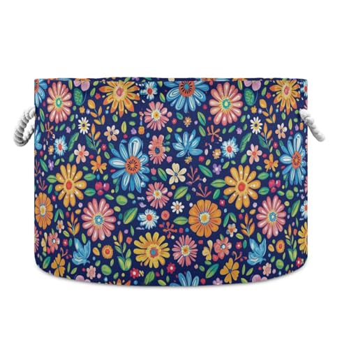 tplaotee Aufbewahrungskorb mit bunten Blumen, Buntstiften, Zeichnen, zusammenklappbar und wasserdicht, Behälter für Spielzeug, mit stabiler Grifftasche, Camping-Aufbewahrungsbehälter für Büro tplaotee Aufbewahrungskorb mit bunten Blumen, Buntstiften, Zeichnen, zusammenklappbar und wasserdicht, Behälter für Spielzeug, mit stabiler Grifftasche, Camping-Aufbewahrungsbehälter für Büro von tplaotee
