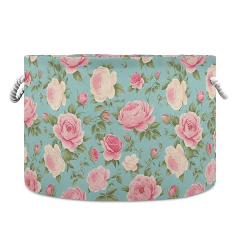 tplaotee Aufbewahrungskorb mit frischen Blumen, zusammenklappbar und wasserdicht, Aufbewahrungsboxen mit stabilem Griff, für Waschküche, Schrank, Bettwäsche tplaotee Aufbewahrungskorb mit frischen Blumen, zusammenklappbar und wasserdicht, Aufbewahrungsboxen mit stabilem Griff, für Waschküche, Schrank, Bettwäsche von tplaotee