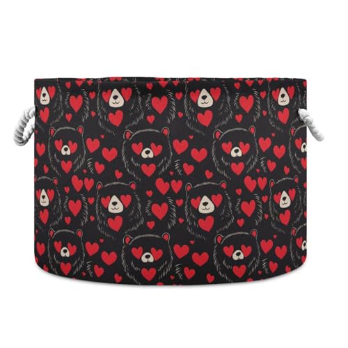 tplaotee Aufbewahrungskorb mit lustigem Tierbär, zusammenklappbar und wasserdicht, mit stabilem Griff, Aufbewahrungsbehälter für Schrank, Küche, Bettwäsche, Rot / Schwarz tplaotee Aufbewahrungskorb mit lustigem Tierbär, zusammenklappbar und wasserdicht, mit stabilem Griff, Aufbewahrungsbehälter für Schrank, Küche, Bettwäsche, Rot / Schwarz von tplaotee
