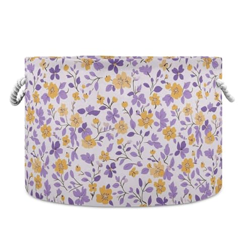 tplaotee Aufbewahrungskorb mit mehreren kleinen Blumen und Blättern, faltbarer und wasserdichter Wäschekorb mit Griffen mit stabilem Griff, Aufbewahrungsbehälter für Schrank, Garage, Tuch tplaotee Aufbewahrungskorb mit mehreren kleinen Blumen und Blättern, faltbarer und wasserdichter Wäschekorb mit Griffen mit stabilem Griff, Aufbewahrungsbehälter für Schrank, Garage, Tuch von tplaotee