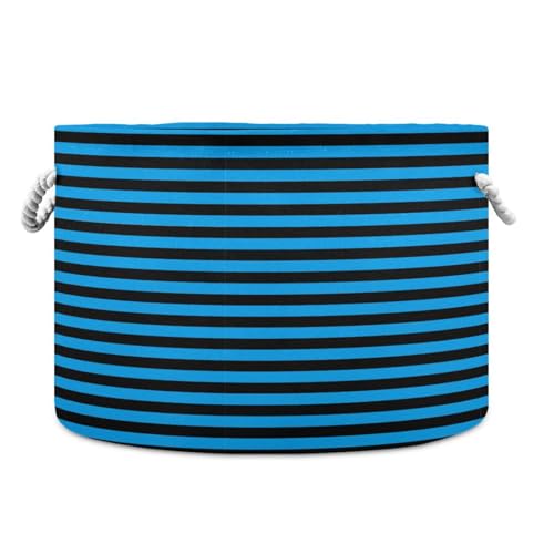 tplaotee Aufbewahrungskorb mit neonblauen schwarzen Streifen, zusammenklappbar und wasserdicht, mit stabilem Griff, kleine Aufbewahrung für Regale, Badezimmer, Baby tplaotee Aufbewahrungskorb mit neonblauen schwarzen Streifen, zusammenklappbar und wasserdicht, mit stabilem Griff, kleine Aufbewahrung für Regale, Badezimmer, Baby von tplaotee
