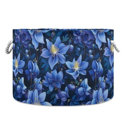 tplaotee Beauty Spring Aufbewahrungskorb mit blauen Blumen, zusammenklappbar und wasserdicht, mit stabiler Grifftasche, Campingbehälter für Lagerregale, Werkzeug tplaotee Beauty Spring Aufbewahrungskorb mit blauen Blumen, zusammenklappbar und wasserdicht, mit stabiler Grifftasche, Campingbehälter für Lagerregale, Werkzeug von tplaotee