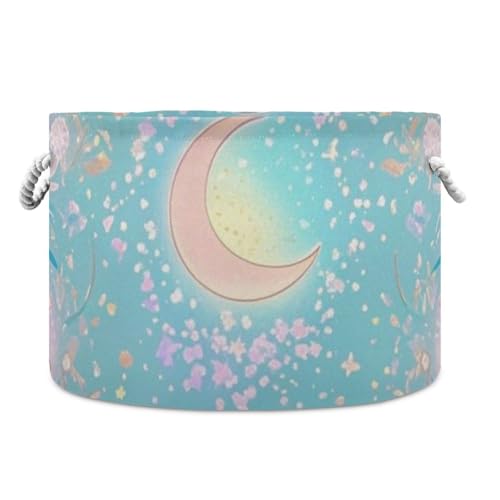 tplaotee Blau-rosa Tarot-Astrologie-Aufbewahrungskorb, zusammenklappbar und wasserdicht, Wäschekorb mit Griffen und stabilem Griff, Wanne, dekorative Behälter für Schreibtisch, Kinder tplaotee Blau-rosa Tarot-Astrologie-Aufbewahrungskorb, zusammenklappbar und wasserdicht, Wäschekorb mit Griffen und stabilem Griff, Wanne, dekorative Behälter für Schreibtisch, Kinder von tplaotee