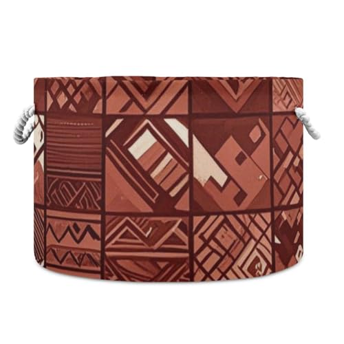tplaotee Boho-Wäschekorb mit normaler Textur, zusammenklappbar und wasserdicht, mit stabiler Grifftasche, große Aufbewahrungskörbe für Zimmer, Wohnmobil von tplaotee