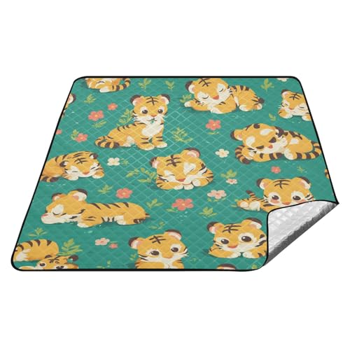 tplaotee Cartoon Cunning Tigers Grüne wasserdichte Stranddecke XXL Rasen Camping Bodenmatte für Outdoors-Menschen Frühlingsgeschenke Manta Para Außen tplaotee Cartoon Cunning Tigers Grüne wasserdichte Stranddecke XXL Rasen Camping Bodenmatte für Outdoors-Menschen Frühlingsgeschenke Manta Para Außen von tplaotee