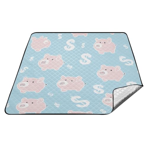 tplaotee Cartoon-Sparschwein, wasserdicht, faltbar, wasserabweisend, für Rasen, Reisen, Picknickdecke für Damen, 30er-Jahre-Camp-Artikel, Colcha Para, Picknick tplaotee Cartoon-Sparschwein, wasserdicht, faltbar, wasserabweisend, für Rasen, Reisen, Picknickdecke für Damen, 30er-Jahre-Camp-Artikel, Colcha Para, Picknick von tplaotee