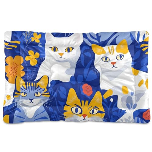 tplaotee Chic America Shorthaircats Haustiermatratze, waschbar, weich, rutschfest, für mittelgroße und große Hunde, 91,4 x 61 cm, Königsblau tplaotee Chic America Shorthaircats Haustiermatratze, waschbar, weich, rutschfest, für mittelgroße und große Hunde, 91,4 x 61 cm, Königsblau von tplaotee