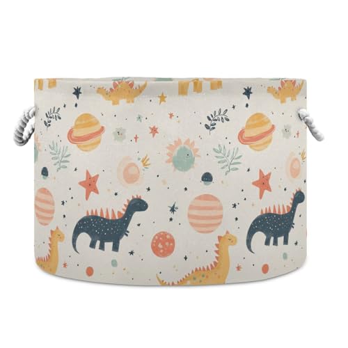 tplaotee Childish Cartoon Dino Planets Retro storage basket collapsible and waterproof clothes hamper with sturdy handle cubbies accessories storage bins for garage desk cloth tplaotee Childish Cartoon Dino Planets Retro storage basket collapsible and waterproof clothes hamper with sturdy handle cubbies accessories storage bins for garage desk cloth von tplaotee