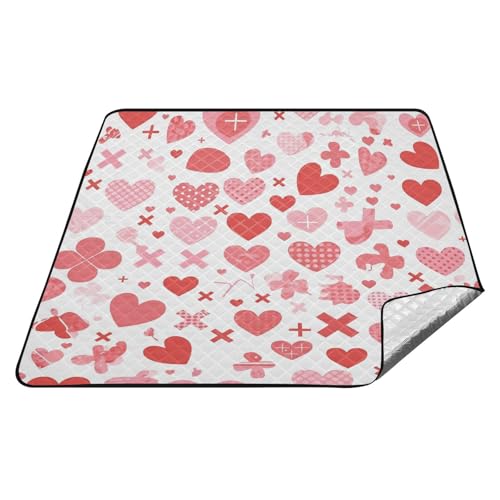 tplaotee Cross Line Art Heart Valentine Wasserdichte Picknickdecke XXL Picknick Camping Teppich für Gras Picknick Artikel Tapete Para Picknick tplaotee Cross Line Art Heart Valentine Wasserdichte Picknickdecke XXL Picknick Camping Teppich für Gras Picknick Artikel Tapete Para Picknick von tplaotee
