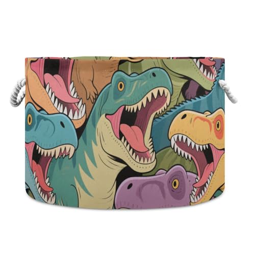 tplaotee Farbiger Aufbewahrungskorb mit Cartoon-Tier-Dinosaurier-Motiv, faltbar, wasserdicht, Organisations- und Aufbewahrungsboxen mit stabilem Griff, kleine Behälter für Schreibtisch, Büro tplaotee Farbiger Aufbewahrungskorb mit Cartoon-Tier-Dinosaurier-Motiv, faltbar, wasserdicht, Organisations- und Aufbewahrungsboxen mit stabilem Griff, kleine Behälter für Schreibtisch, Büro von tplaotee