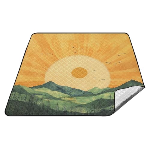 tplaotee Golden Sunshine Picknickdecke, wasserdicht, groß, für den Außenbereich, für Erwachsene, Paare, Geschenk, für Picknicks, Grün tplaotee Golden Sunshine Picknickdecke, wasserdicht, groß, für den Außenbereich, für Erwachsene, Paare, Geschenk, für Picknicks, Grün von tplaotee