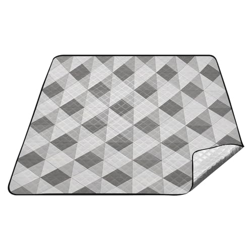 tplaotee Graues Karomuster, wasserdicht, Strandmatte, verstaubar, Picknickdecke für Erwachsene, Konzertdecke, Tapete Para tplaotee Graues Karomuster, wasserdicht, Strandmatte, verstaubar, Picknickdecke für Erwachsene, Konzertdecke, Tapete Para von tplaotee