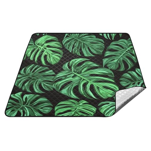 tplaotee Green Monstera Deliciosa wasserdichte Outdoor-Decke für Gras, XXL, tragbare Spielmatte für Outdoor-Menschen, Picknickartikel, Teppich für Picknick tplaotee Green Monstera Deliciosa wasserdichte Outdoor-Decke für Gras, XXL, tragbare Spielmatte für Outdoor-Menschen, Picknickartikel, Teppich für Picknick von tplaotee