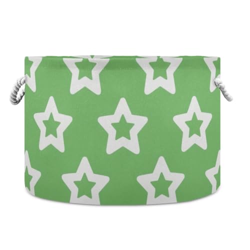 tplaotee Green Simple Minimalist Stars Aufbewahrungskorb, zusammenklappbare und wasserdichte Aufbewahrungsbox mit stabilem Griff, Wannen, Zubehör, Aufbewahrungskörbe für Schreibtisch, Zimmer, Haus tplaotee Green Simple Minimalist Stars Aufbewahrungskorb, zusammenklappbare und wasserdichte Aufbewahrungsbox mit stabilem Griff, Wannen, Zubehör, Aufbewahrungskörbe für Schreibtisch, Zimmer, Haus von tplaotee