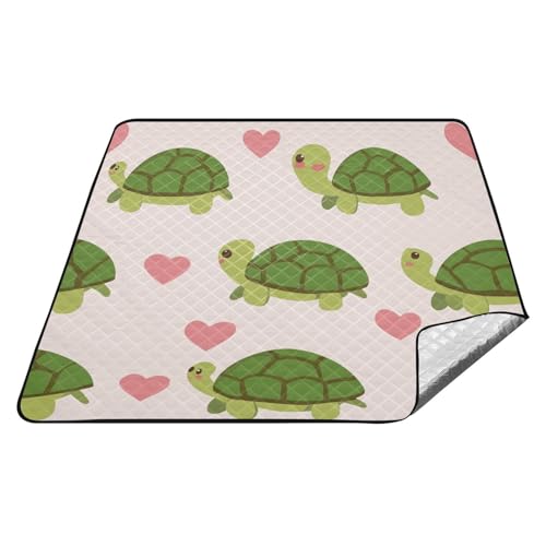 tplaotee Happy Valentine Cartoon Schildkröte Herz Beige wasserdichte Strandmatte wasserabweisend Outdoor Party Picknick Decken groß für Frauen 30er Jahre Sommergeschenk Manta de Picknick tplaotee Happy Valentine Cartoon Schildkröte Herz Beige wasserdichte Strandmatte wasserabweisend Outdoor Party Picknick Decken groß für Frauen 30er Jahre Sommergeschenk Manta de Picknick von tplaotee