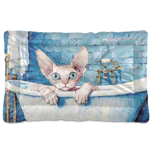 tplaotee Hundehütte mit niedlichem Cartoon-Motiv, Vintage-Badewanne, waschbar, weich, bequem, rutschfeste Unterseite, Haustierhütte für große, mittelgroße und kleine Hunde, 91,4 x 61 cm tplaotee Hundehütte mit niedlichem Cartoon-Motiv, Vintage-Badewanne, waschbar, weich, bequem, rutschfeste Unterseite, Haustierhütte für große, mittelgroße und kleine Hunde, 91,4 x 61 cm von tplaotee