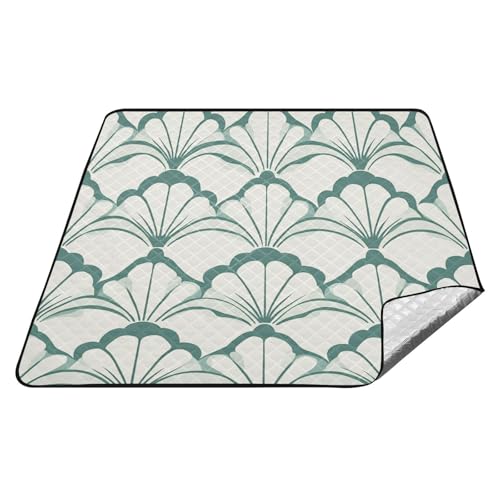 tplaotee Indien Jakobsmuschelmuster, grün, wasserdicht, Stranddecke, wasserabweisend, Wandern, tragbare Picknickdecke für Gras, Paare, Geschenk, alfombra de picnic tplaotee Indien Jakobsmuschelmuster, grün, wasserdicht, Stranddecke, wasserabweisend, Wandern, tragbare Picknickdecke für Gras, Paare, Geschenk, alfombra de picnic von tplaotee