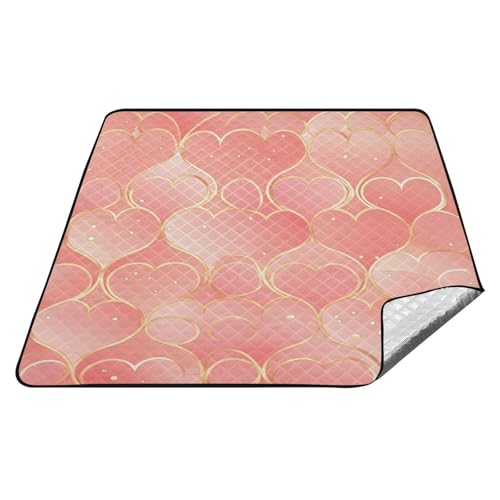 tplaotee Jakobsmuschel Rose Gold Wasserdicht Strandzubehör Wasserabweisend Party Tragbare Spielmatte für Outdoor-Menschen Paare Geschenk Manta de Picknick tplaotee Jakobsmuschel Rose Gold Wasserdicht Strandzubehör Wasserabweisend Party Tragbare Spielmatte für Outdoor-Menschen Paare Geschenk Manta de Picknick von tplaotee