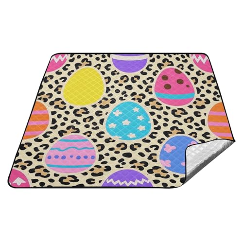 tplaotee Leopard Ostereier bunt wasserdicht Camping Picknickdecke wasserabweisend große Outdoor-Decke für Familie Paare Geschenk cobija de picnic tplaotee Leopard Ostereier bunt wasserdicht Camping Picknickdecke wasserabweisend große Outdoor-Decke für Familie Paare Geschenk cobija de picnic von tplaotee