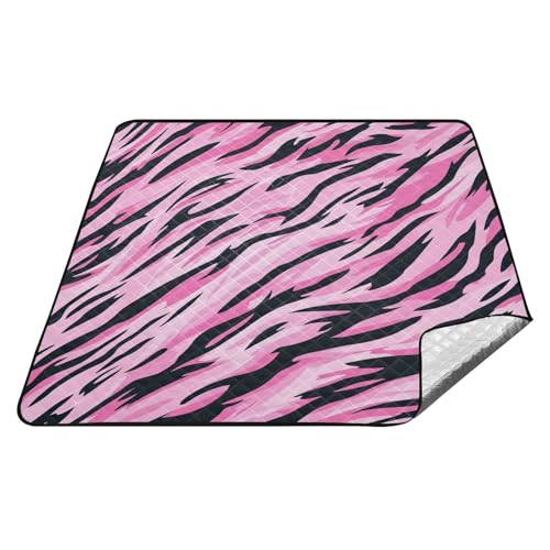 tplaotee Modische schwarze Pfirsich-Tiger-Fell-Druck, wasserdichte Parkdecke, XXL, tragbare Picknickdecke für Frauen, 30er-Jahre-Paare, Geschenk, Manta de Playa Anti tplaotee Modische schwarze Pfirsich-Tiger-Fell-Druck, wasserdichte Parkdecke, XXL, tragbare Picknickdecke für Frauen, 30er-Jahre-Paare, Geschenk, Manta de Playa Anti von tplaotee